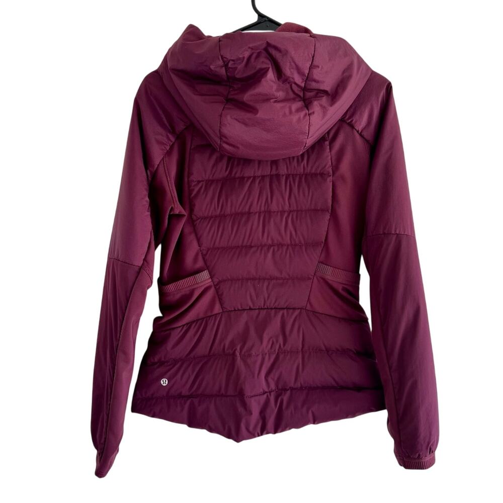 Lululemon Down for It All JacketRed Merlot (Maroon) Size 10 - Picture 3 of 9